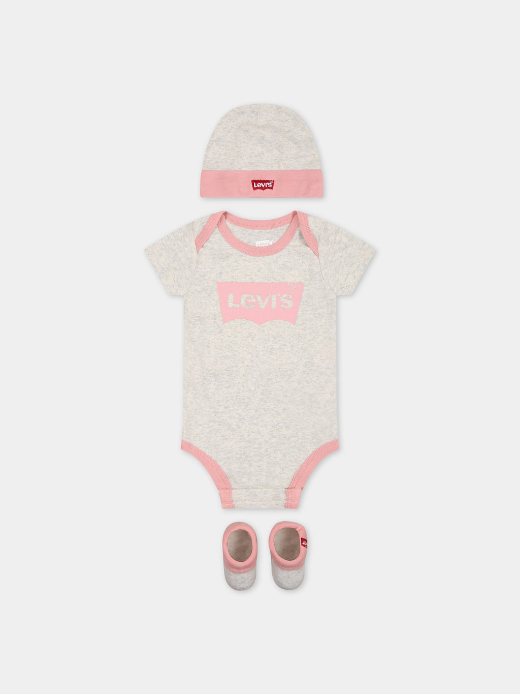 Multicolor set for baby girl with logo